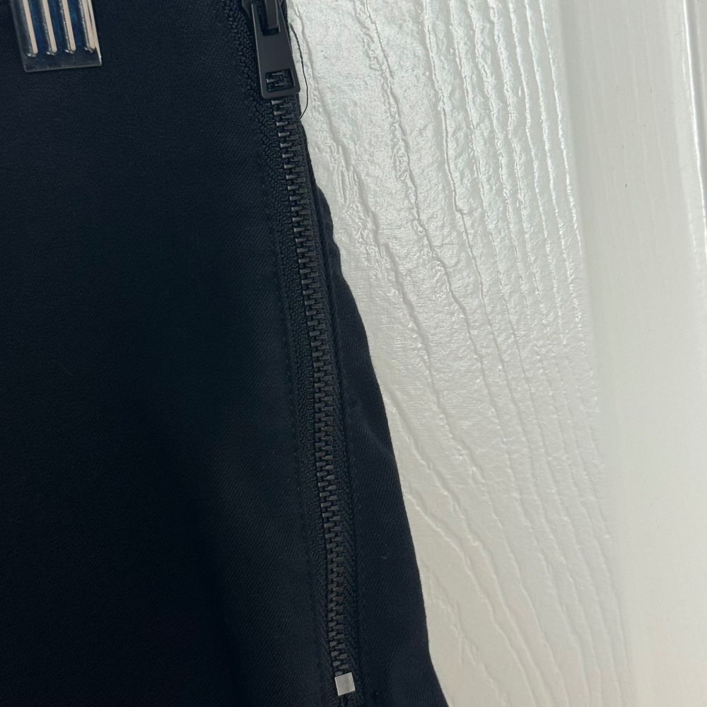 EVERLANE Women Black Side Zip Stretch‎ Cotton Trousers Pants Size 8 Career - Picture 5 of 9